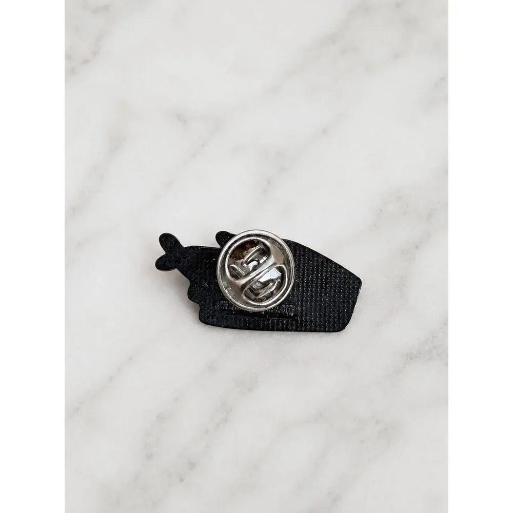 “Things Will Work Out” Hand Enamel Pin Minimalist Motivational Brooch Black Whit
